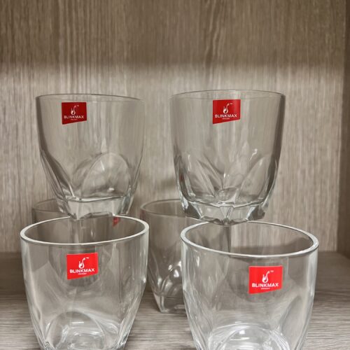 סט 6 כוסות שקופות